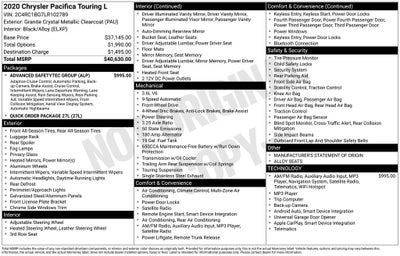 2020 Chrysler Pacifica Touring L