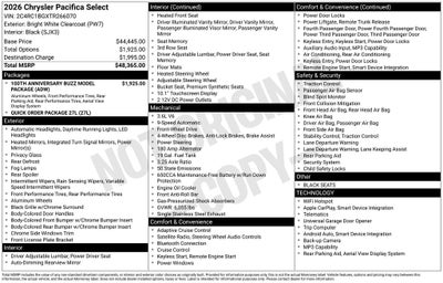 2026 Chrysler Pacifica PACIFICA SELECT