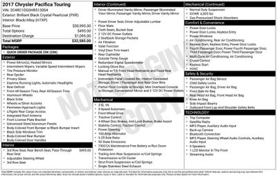 2017 Chrysler Pacifica Touring