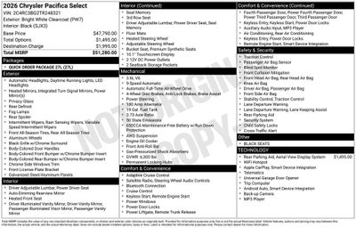 2026 Chrysler Pacifica PACIFICA SELECT AWD