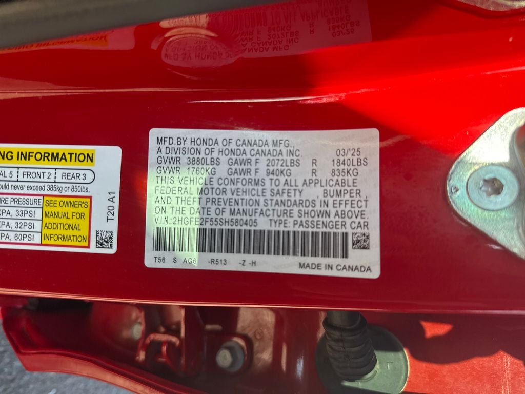 2025 Honda Civic Sedan Sport