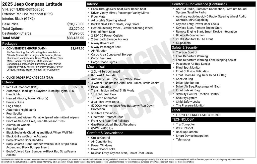 2025 Jeep Compass COMPASS LATITUDE 4X4