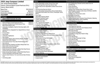 2025 Jeep Compass COMPASS LIMITED 4X4