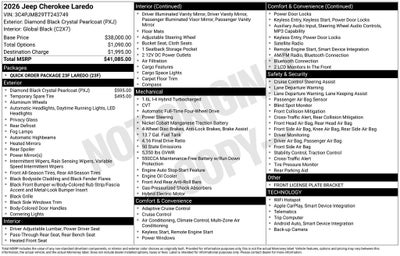 2026 Jeep Cherokee CHEROKEE LAREDO 4X4