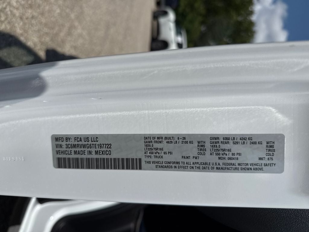 2026 RAM Ram ProMaster RAM PROMASTER 3500 TRADESMAN CARGO VAN LOW ROOF 136' WB