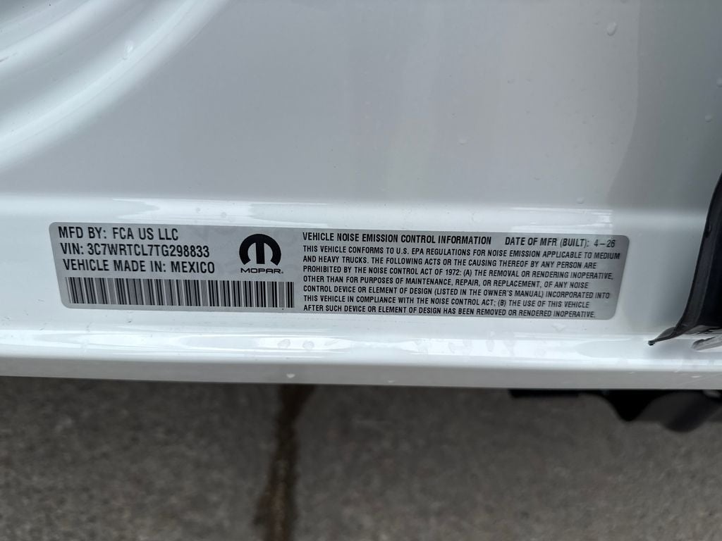 2026 RAM Ram 3500 Chassis Cab RAM 3500 TRADESMAN CREW CAB CHASSIS 4X4 60' CA