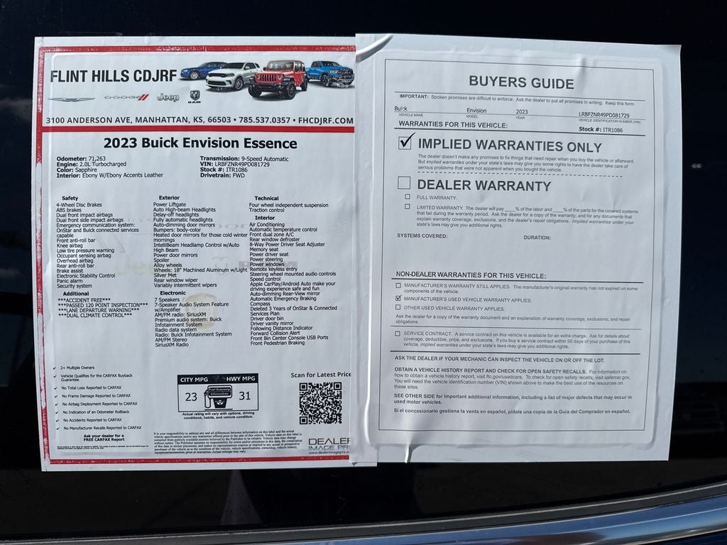 2023 Buick Envision Essence FWD