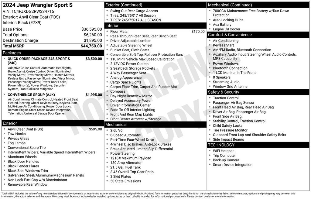 2024 Jeep Wrangler Sport S