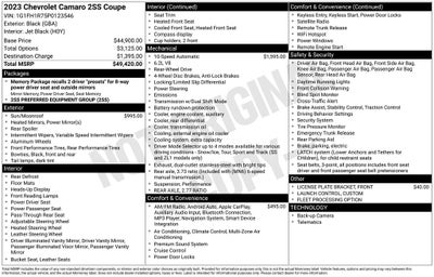 2023 Chevrolet Camaro SS 2SS