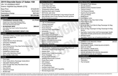 2019 Chevrolet Sonic LT