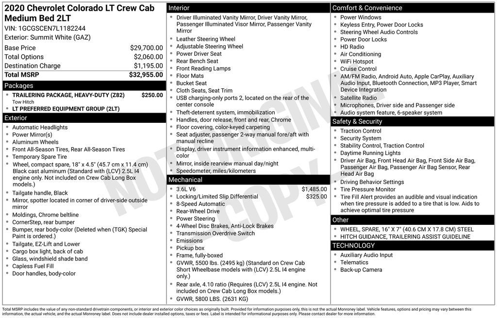 2020 Chevrolet Colorado LT