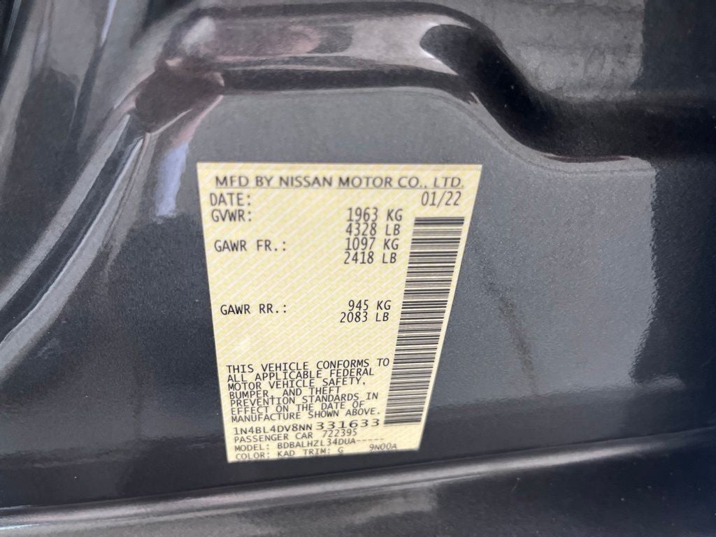 2022 Nissan Altima 2.5 SV