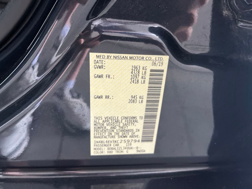 2019 Nissan Altima 2.5 SL