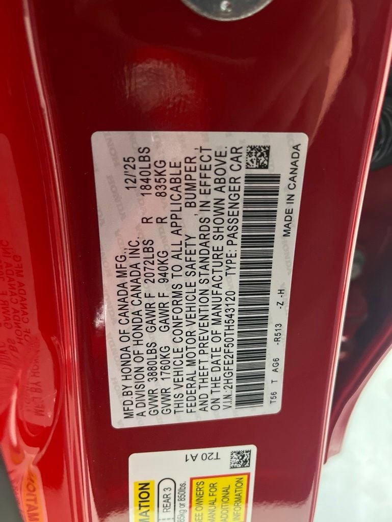 2026 Honda Civic Sport