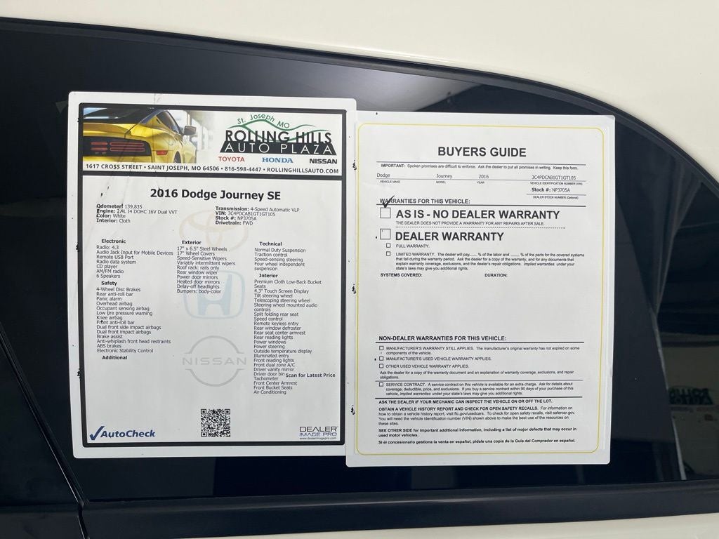 2016 Dodge Journey SE