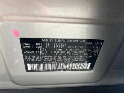 2018 Subaru Outback 2.5i Limited