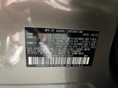 2022 Subaru Ascent Limited