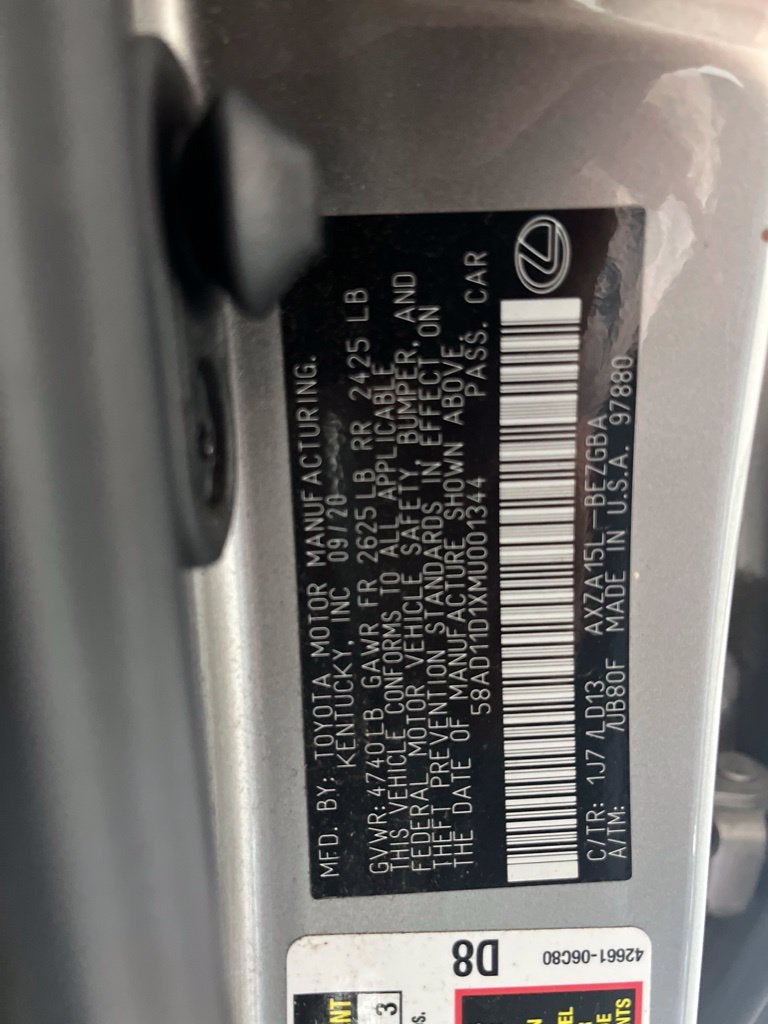 2021 Lexus ES 250