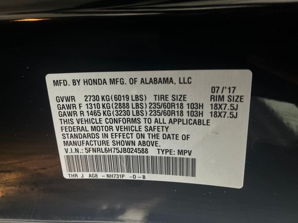 2018 Honda Odyssey EX-L