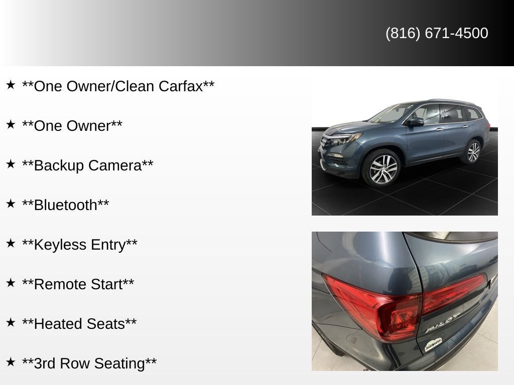 2018 Honda Pilot Elite