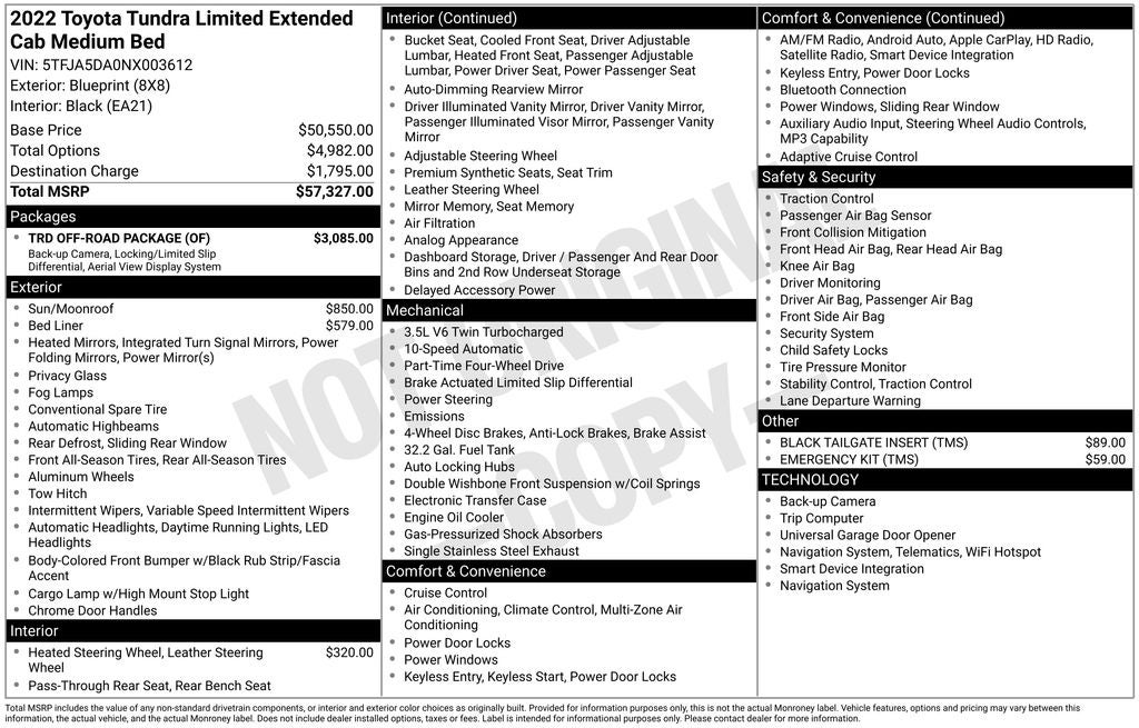 2022 Toyota Tundra Limited