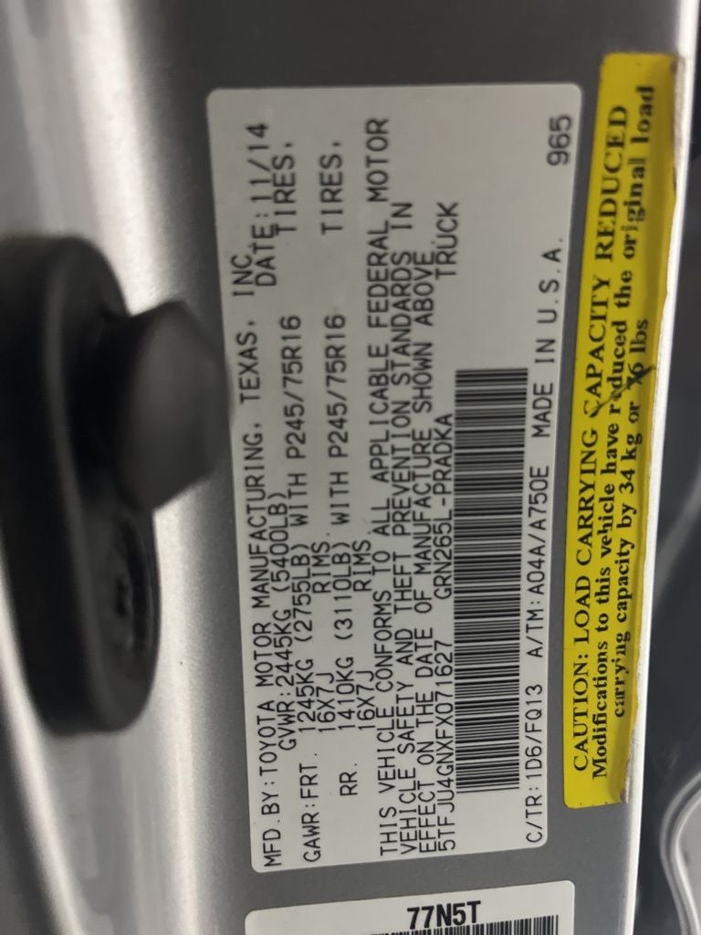 2015 Toyota Tacoma PreRunner V6