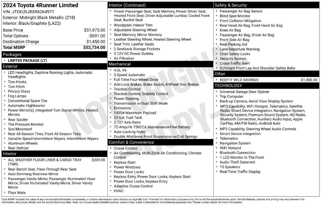2024 Toyota 4Runner Limited