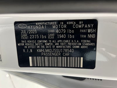 2025 Hyundai Elantra Hybrid Blue