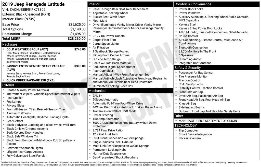 2019 Jeep Renegade Latitude