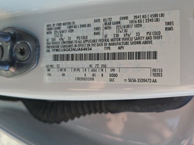 2022 Ford Escape SE