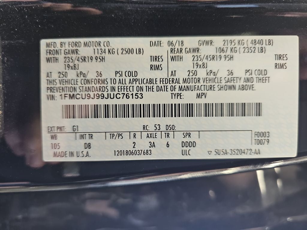 2018 Ford Escape Titanium