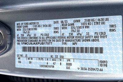 2023 Ford Escape Platinum