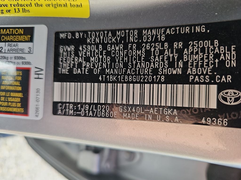 2016 Toyota Avalon XLE